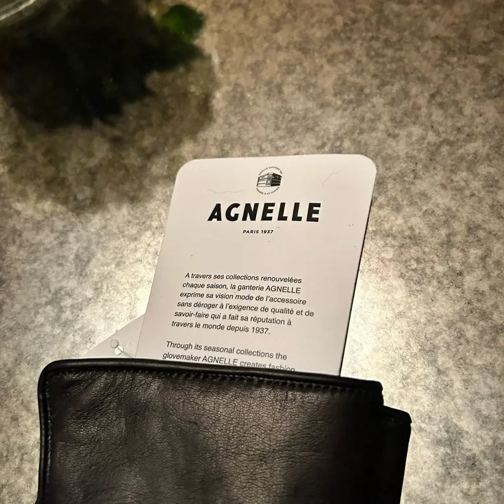 Agnelle Rabbit and Lambskin Gloves NWT